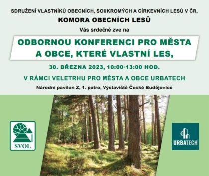 Pozvánka na odbornou konferenci pro města a obce, které vlastní les